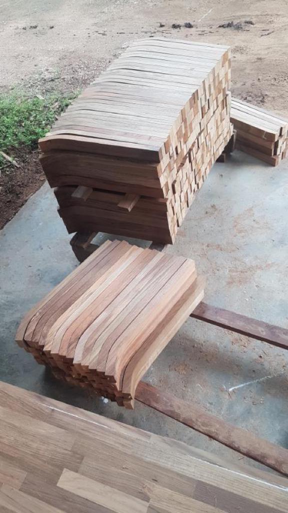 Precision CNC Machined Teak Armrest